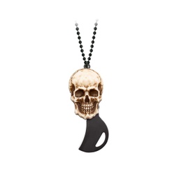[18698] NAVAJA ALBAINOX CALAVERA C/CADENA HUESO