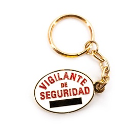 [111286] LLAVERO VIGILANTE DE SEGURIDAD BLANCO-ROJO