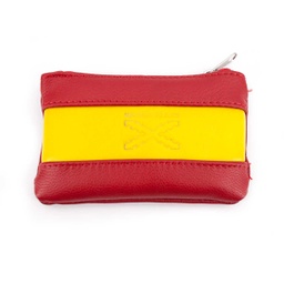 [K03-BORGOÑA] MONEDERO PIEL ESPAÑA BORGOÑA