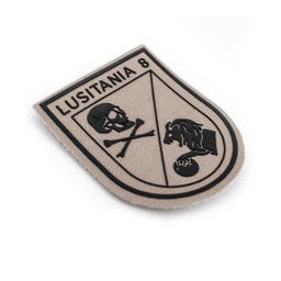 [301017-DE] PARCHE LUSITANIA 8 CALAVERA C/VELCRO TAN