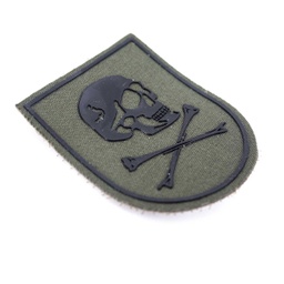 [301019-OD] PARCHE LUSITANIA CALAVERA GRANDE C/VELCRO VERDE