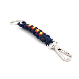 [111395-NVBL] LLAVERO PARACORD CON MOSQUETON BANDERA ESPAÑA MARINO