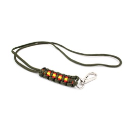 [111396-OD] COLGANTE PARACORD CON MOSQUETON BANDERA ESPAÑA VERDE
