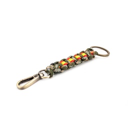[111395-CAMO] LLAVERO PARACORD CON MOSQUETON BANDERA ESPAÑA CAMO