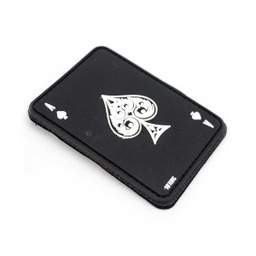[V4441305107] PARCHE PVC 3D PICAS NEGRO-BLANCO