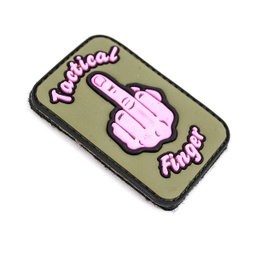 [V4441305275] PARCHE PVC 3D TACTICAL FINGER DEDO VERDE-ROSA