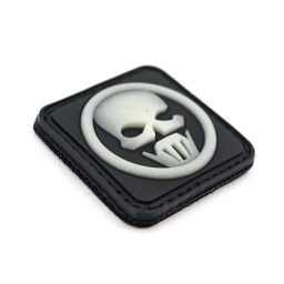 [V4441003500] PARCHE PVC 3D FANTASMA FLUOR NEGRO