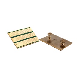 [130885-SGA] GALON METALICO M5 PAR SARGENTO AIRE VERDE-DORADO