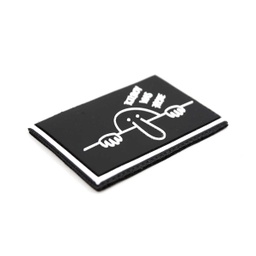 [V4441307405] PARCHE PVC 3D NARIZOTA KILROY WAS HERE NEGRO-BLANCO