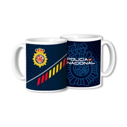 [39311] TAZA CERAMICA POLICIA NACIONAL NEGRA