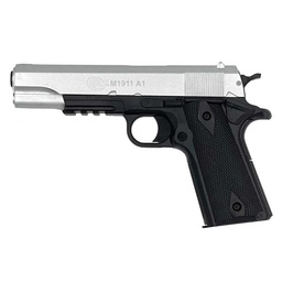 [180132] PISTOLA COLT M1911 SPRING PLATA-NEGRA