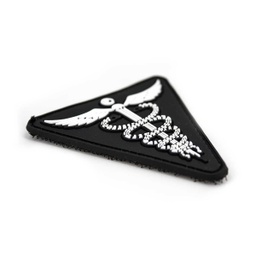 [16830802] PARCHE PVC MEDICAL C/VELCRO TRIANGULO NEGRO