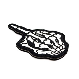 [CZ6033] PARCHE DEDO CALAVERA FLUORESCENTE BLANCO-NEGRO