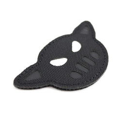 [CZ6031] PARCHE GATO OJOS FLUORESCENTE NEGRO-BLANCO
