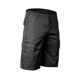 BERMUDA MILTEC 6 BOLSILLOS BOTONES NEGRA