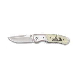 [19723] NAVAJA ALBAINOX PERDIZ 8 CM ACERO -BLANCA