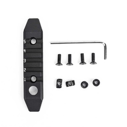[ME08005-BK] RAIL METAL 5 HUECOS M-LOK/KEYMOD ALUMINIO NEGRO