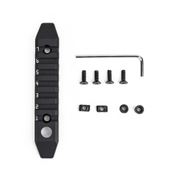 [ME08006-BK] RAIL METAL 7 HUECOS M-LOK/KEYMOD ALUMINIO NEGRO