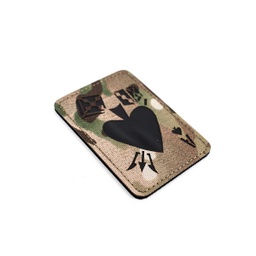 [CZ3939] PARCHE CARTA AS DE PICAS REFLECTANTE MULTICAM