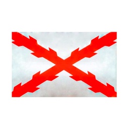 [DB-5098] BANDERA BORGOÑA RASO 150 X 90 BLANCA/ROJA