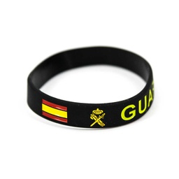 [110505] PULSERA GOMA GUARDIA CIVIL NEGRA