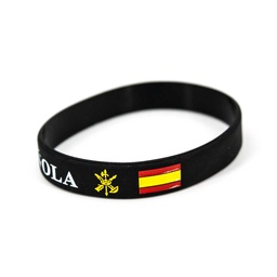 [110507] PULSERA GOMA LEGION ESPAÑOLA NEGRA