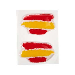 [DB-1335] PEGATINA ABULTADA MED. 2PCS TRAZOS ESPAÑA TRANSPARENTE