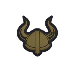 [V4441305217] PARCHE PVC 3D CASCO VIKINGO TAN