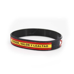 [110499] PULSERA GOMA BORGOÑA HONOR NEGRA