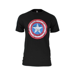 CAMISETA IMMORTAL ESCUDO CAPITAN AMERICA NEGRA