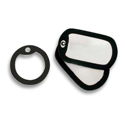 [33027] SILENCIADOR CHAPA IDENT. AMERICANA GOMA RECTANGULAR 2PCS NEGRA