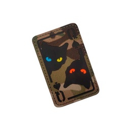 [CZ0859] PARCHE 2 GATOS OJOS FLUORESCENTE MULTICAM
