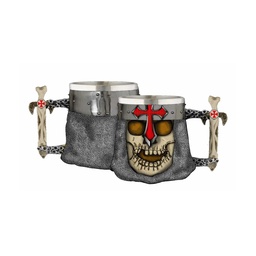 [39418] TAZA RESINA TEMPLARIO CALAVERA CRUZ