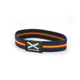 [2108543-BOR] PULSERA ELASTICA ESPAÑA BORGOÑA CENTRO NEGRO MARINO