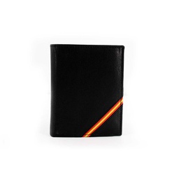 [4015-1] CARTERA PIEL BANDERA ESPAÑA LIBRO TRIANGULO NEGRA