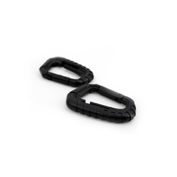 [IW-0200-BK] MOSQUETON IMMORTAL PVC TACTICO PEQ. 2PCS NEGRO