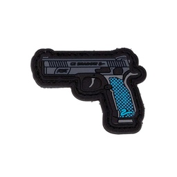 [19967A] PARCHE PVC ASG PISTOLA CZ SHADOW NEGRO-AZUL