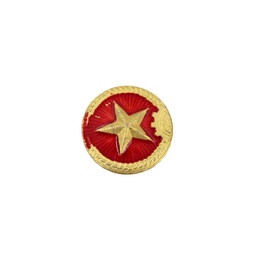 [636044] EMBLEMA RUSO ESTRELLA REDONDO ROJO