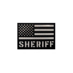 [CZ1073] PARCHE SHERIFF IR 12.5 X 7.5 CM NEGRO-BLANCO