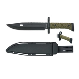 [32663] CUCHILLO ALBAINOX FUNDA RIGIDA NEGRO-VERDE