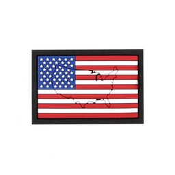 [V4441307161] PARCHE PVC BANDERA AMERICANA CONTORNO BLANCO-ROJO