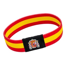[16214] PULSERA POLIESTER BANDERA ESPAÑA 6PCS