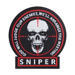 [16828100] PARCHE SNIPER CALAVERA DIANA NEGRO-ROJO