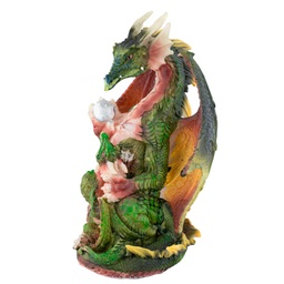 [39558] FIGURA RESINA DRAGON CON BEBE 20  CM