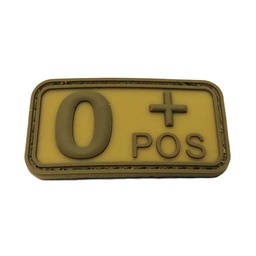 [IW-08264-CO] PARCHE IMMORTAL PVC GRUPO SANGUINEO 0 POSITIVO TAN