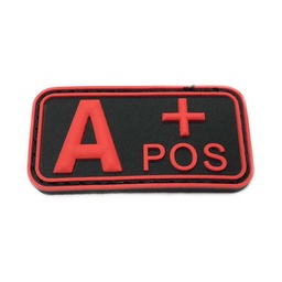 [IW-08269-RD] PARCHE IMMORTAL PVC GRUPO SANGUINEO A POSITIVO NEGRO-ROJO