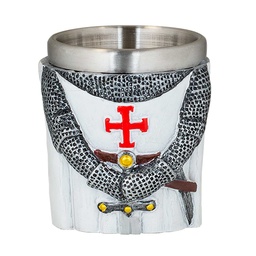 [39631] VASO CHUPITO TEMPLARIO CRUZ BLANCO