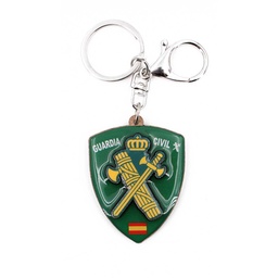 [133566] LLAVERO GUARDIA CIVIL ESPADA RELIEVE VERDE-DORADO