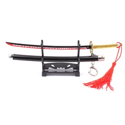 [BH-1163] KATANA MINI LLAVERO 1163 DMSY 22 CM NEGRA/DORADA