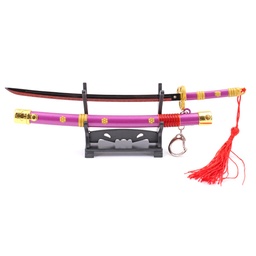 [BH-1175] KATANA MINI LLAVERO 1175 OPC 22 CM MORADA